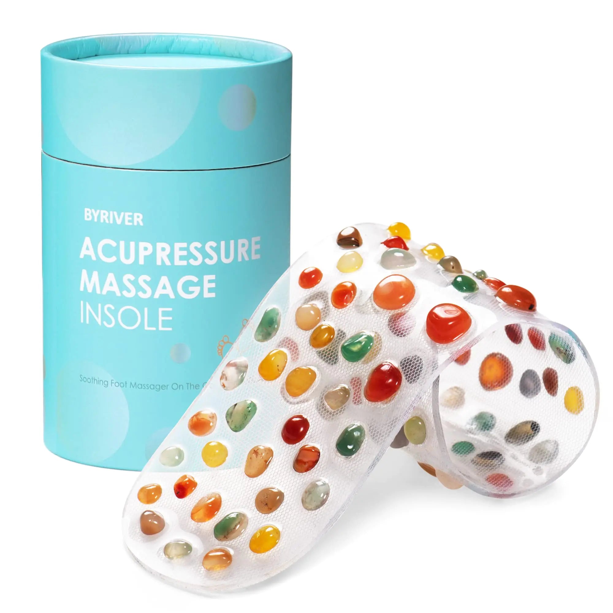 BYRIVER Acupuncture Massage Insole Shoes Insert for Men Women Reflexology Foot Massage Mat Reflexology Tools for feet Portable Foot Massager Improve Blood Circulation Gifts for mom dad (39)