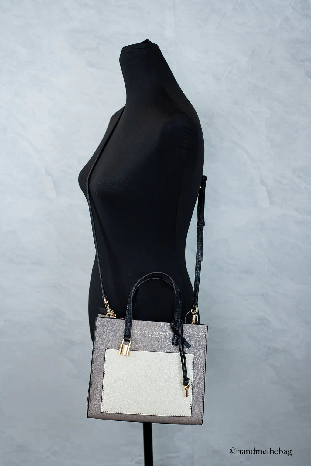 Marc Jacobs Grind Mini Loam Soil Colorblock Leather Tote