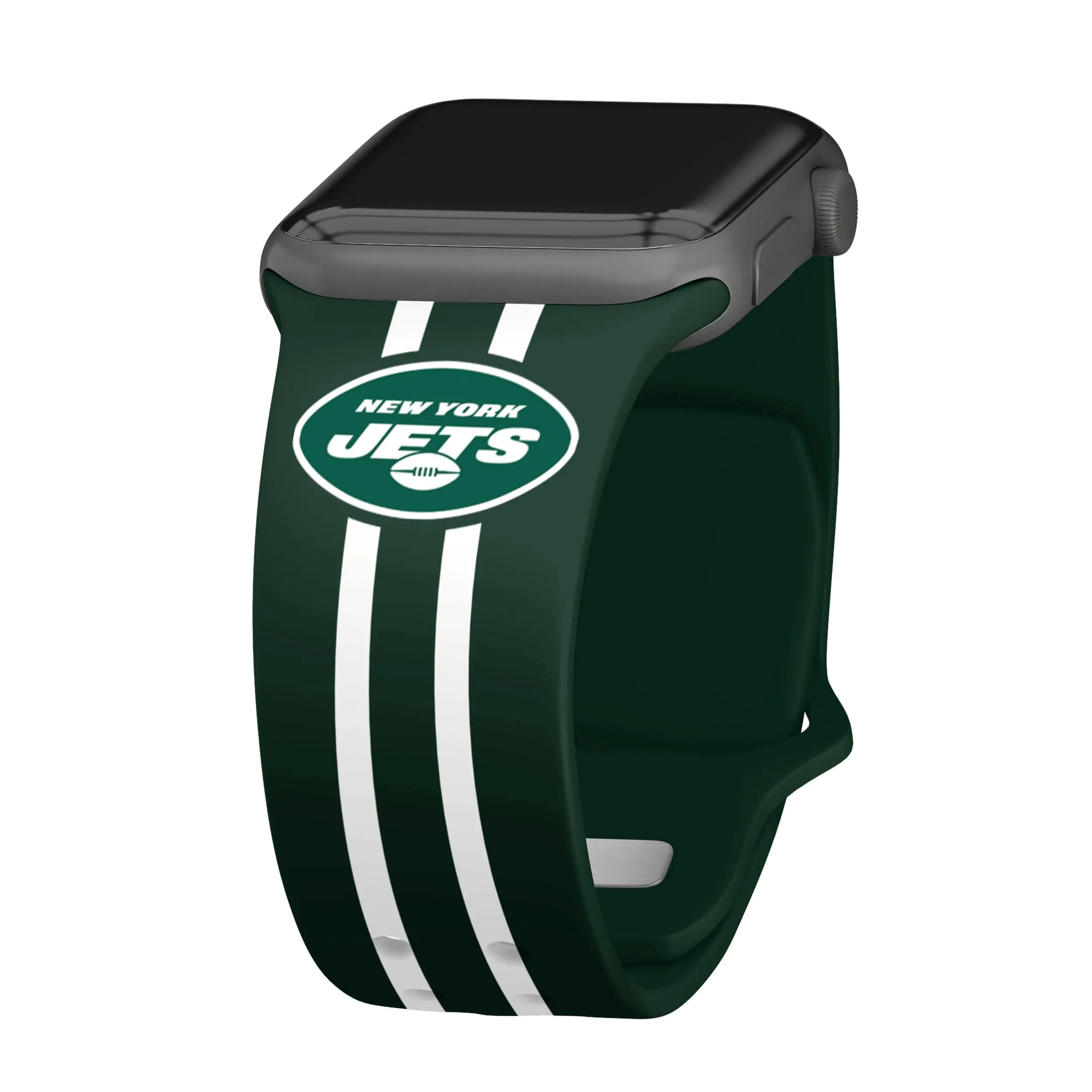 Game Time New York Jets HD Watch Band Compatible with Apple Watch (42/44/45mm Long Stripes)