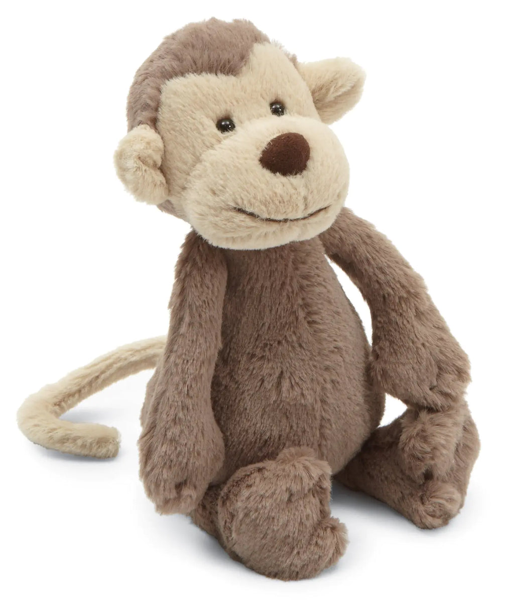Jellycat Bashful Monkey Stuffed Animal Small 7 inches | Monkey Plush Toy | Classic Childrens Gift