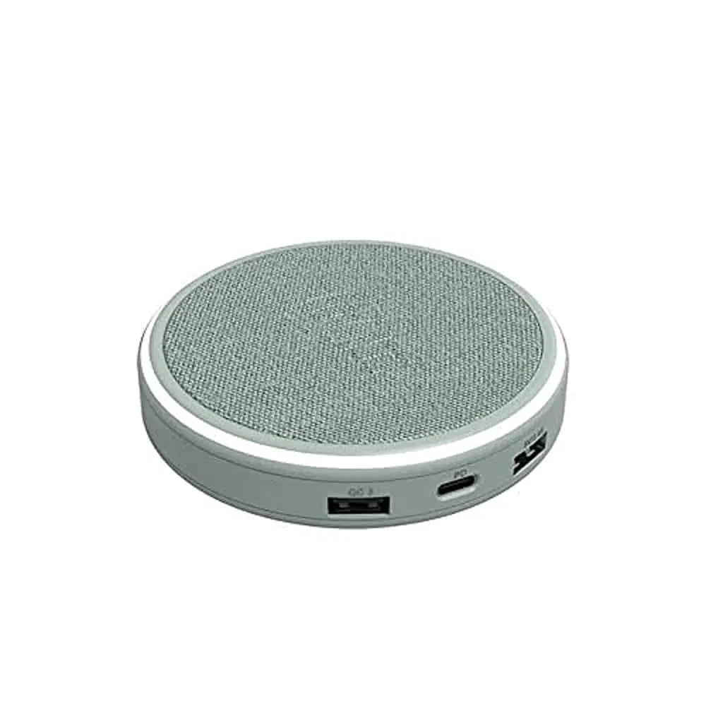 Halo Wireless Phone Charging Hub Universal Wireless Phone Charger with USB-A and USB-C Ports for Qi-Enabled Devices USB Devices Organic Green