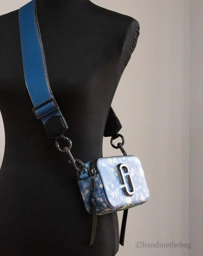 Marc Jacobs The Watercolor Snapshot Blue Shoulder Bag