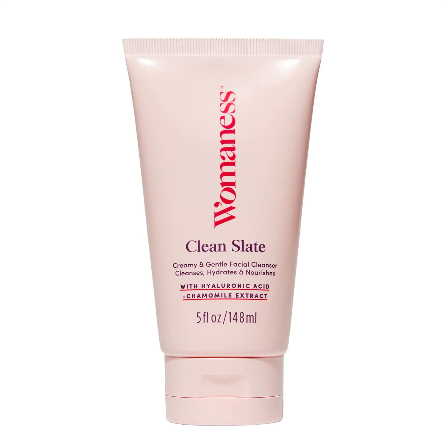 Womaness Radiant Hydrating Facial Cleanser - Gentle & Soothing Face Wash with Hyaluronic & AHA (5oz)