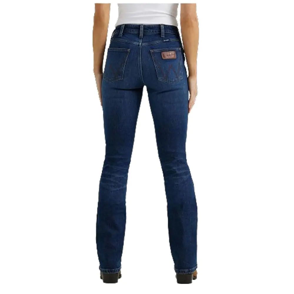 Wrangler Western Womens Retro Bailey High-Rise Bootcut Jean Blue