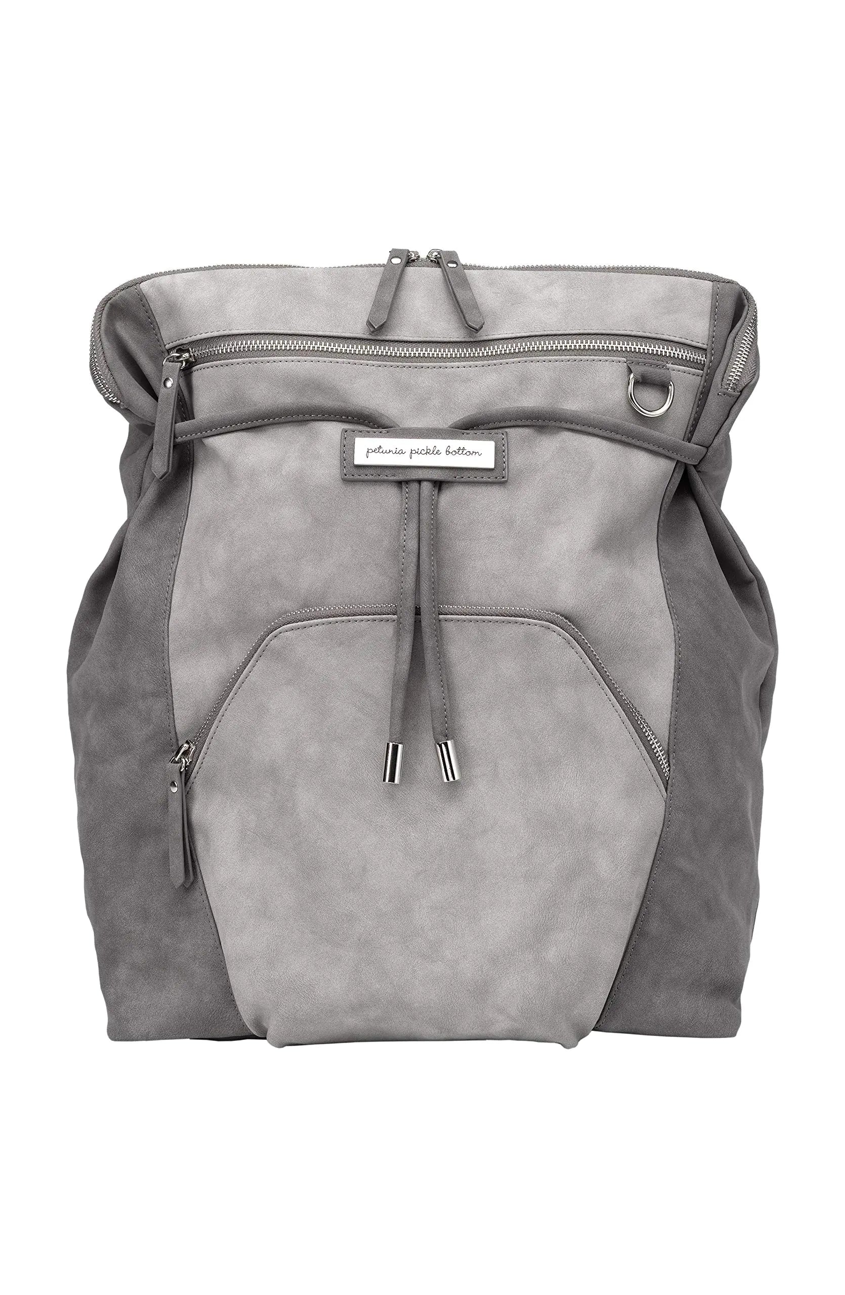 Petunia Pickle Bottom Cinch Convertible Backpack - Baby Bag - Baby Diaper Bag for Parents - Baby Backpack Diaper Bag - Stylish Spacious Secure Backpack for Busy Modern Moms & Dads - Pewter