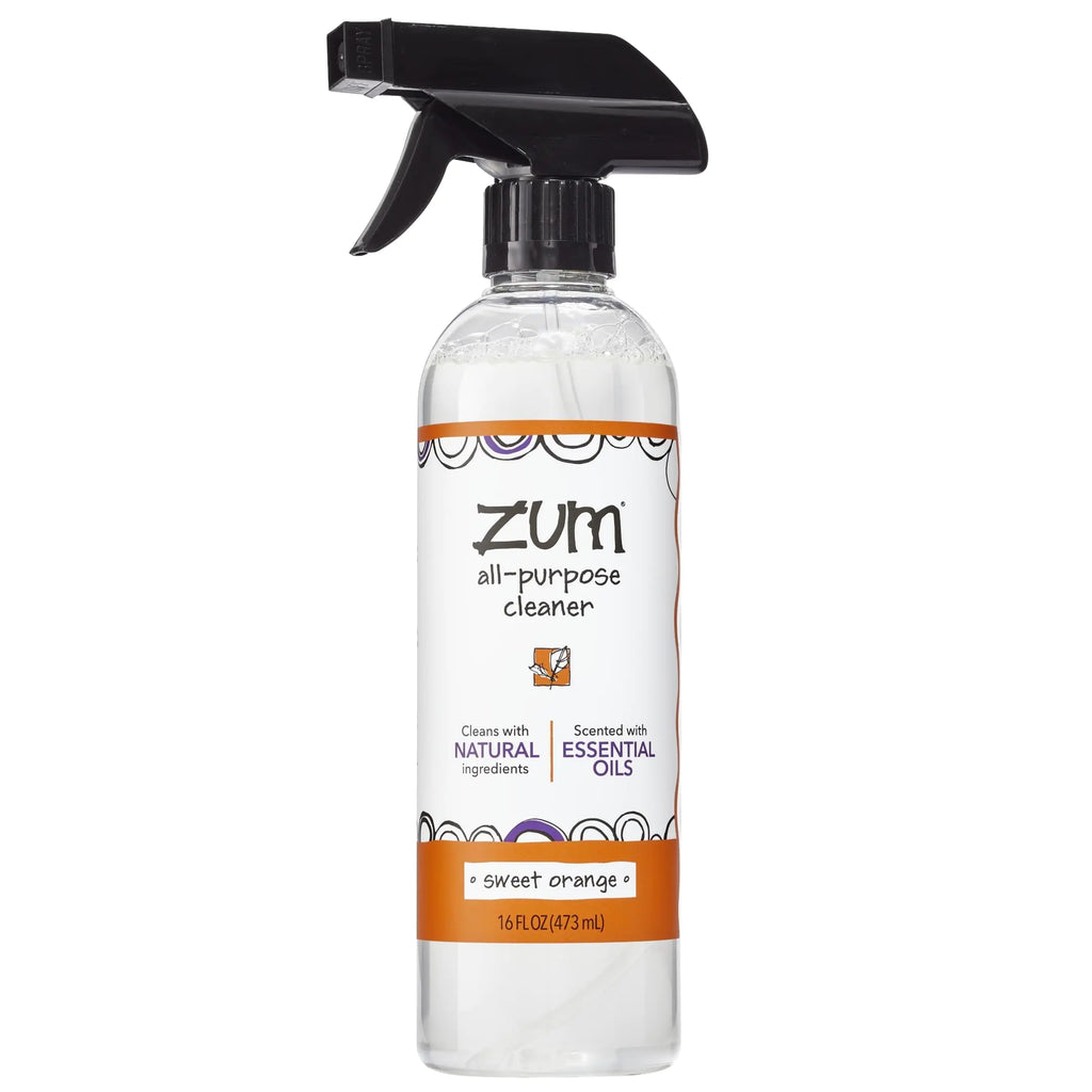 Zum by Indigo Wild All-Purpose Cleaner - Natural Multipurpose Cleaner Made with Essential Oils Baking Soda & More - Wild Sweet Orange 16 fl oz